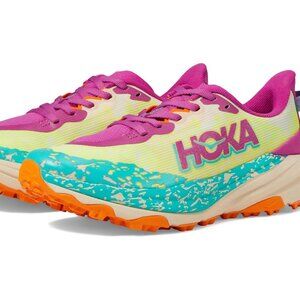 Kids Hoka Speedgoat 6 Running Shoe Fuchsia/Electric Aqua